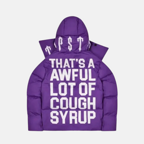 Trapstar x Awful Lot of Cough Syrup Hooded Puffer - Purple - No Sauce The Plug