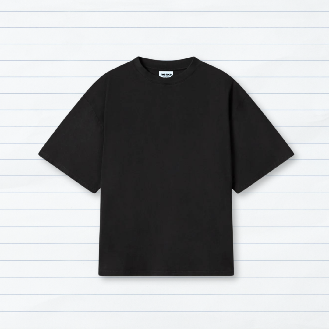 the perfect tee - black - No Sauce The Plug