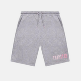 Trapstar Chenille Decoded Shorts - Grey/Pink - No Sauce The Plug