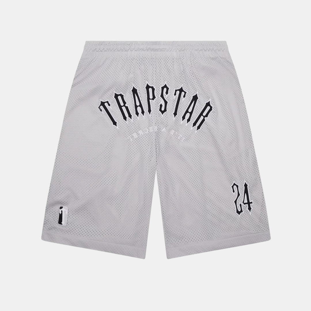 Trapstar Irongate Arch It's a Secret Basketball Shorts - Grey - No Sauce The Plug