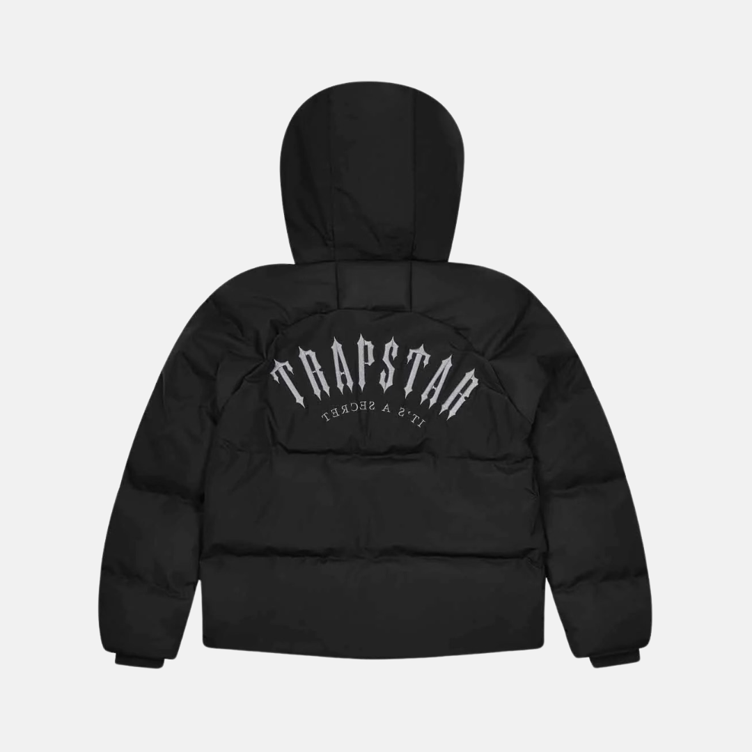 Trapstar Irongate AW23 Hooded Puffer Jacket - Black | No Sauce The Plug