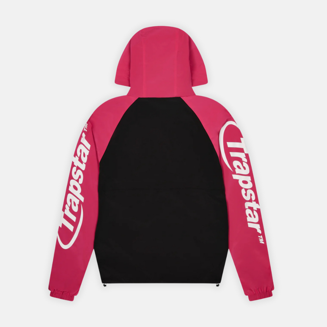 Trapstar Hyperdrive Windbreaker - Black/Hot Pink - No Sauce The Plug