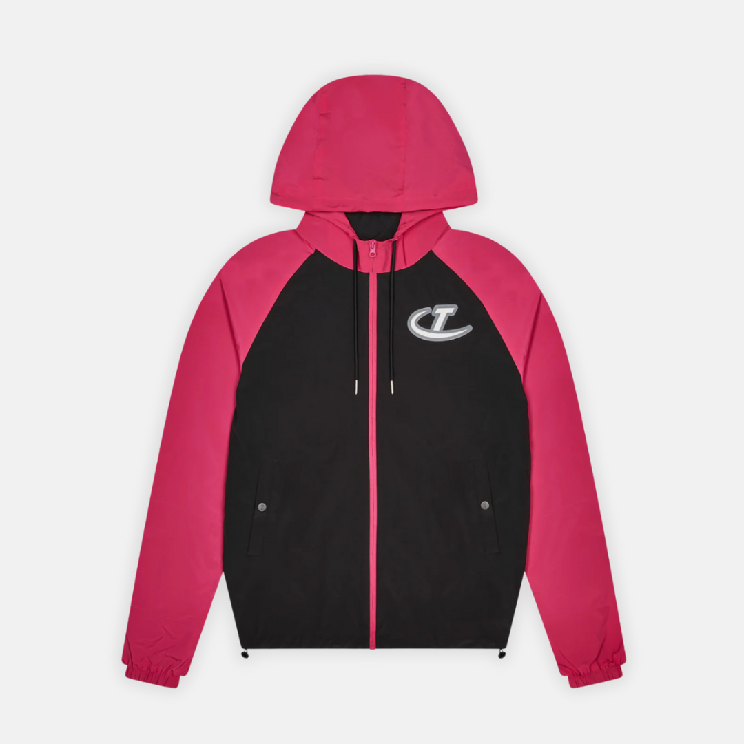 Trapstar Hyperdrive Windbreaker - Black/Hot Pink - No Sauce The Plug