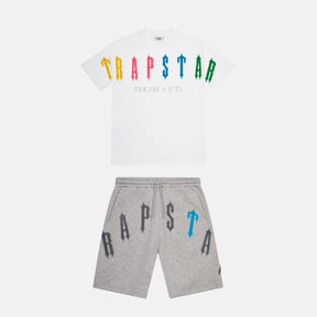 Trapstar Irongate Arched 2.0 Short Set - White/Candy - No Sauce The Plug