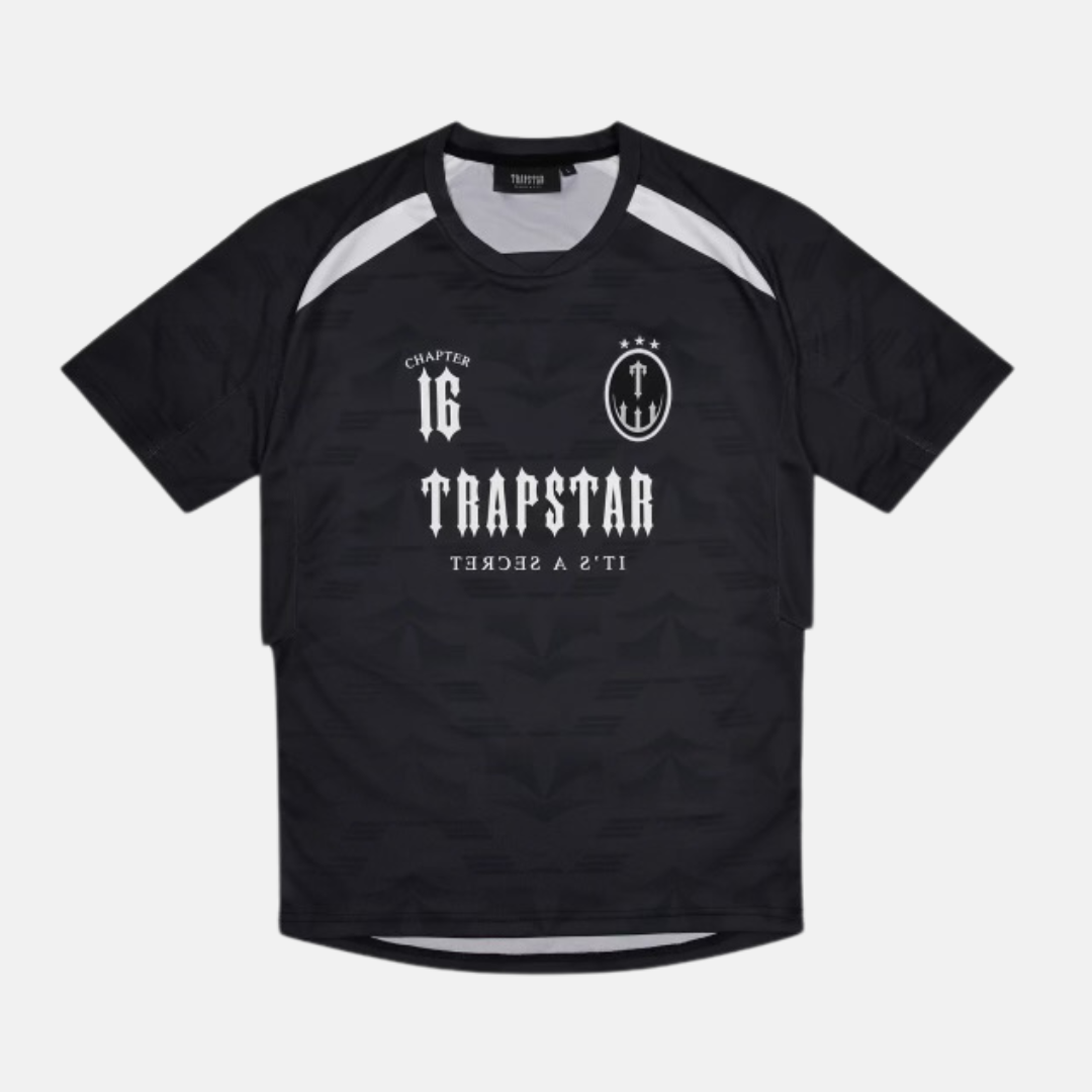 Trapstar X Clavish Chapter 16 Irongate Football Jersey - Black - No Sauce The Plug