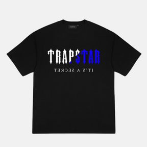 Trapstar Decoded T-Shirt - Black/White/Blue - No Sauce The Plug