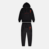 Trapstar Irongate Arch Chenille 2.0 Hooded Tracksuit - Black/Red - No Sauce The Plug