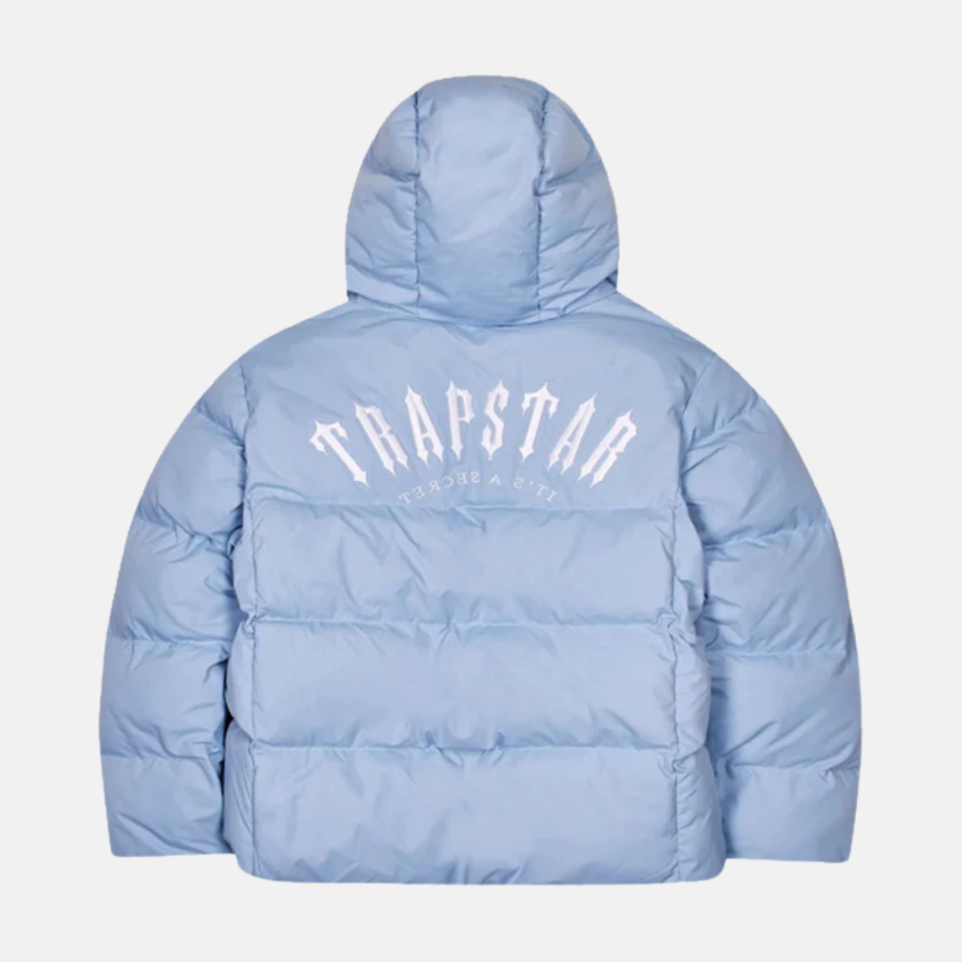 Trapstar Irongate Hooded Arch Puffer - Ice Blue