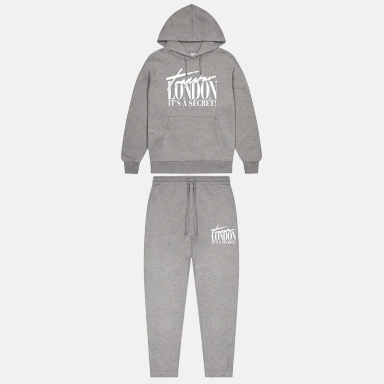 Trapstar Signature London Hooded Tracksuit - Grey - No Sauce The Plug