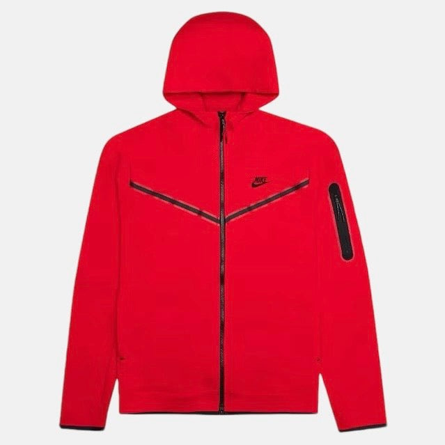 Nike Tech Fleece Hoodie - Gym Red (3rd Gen - Old Season) - No Sauce The Plug