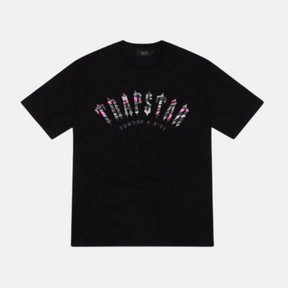 Trapstar Arched T-Shirt - Black/Pink camo - No Sauce The Plug