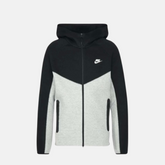 Nike Tech Fleece Hoodie - Black & Grey (4th Gen - New Season) - No Sauce The Plug