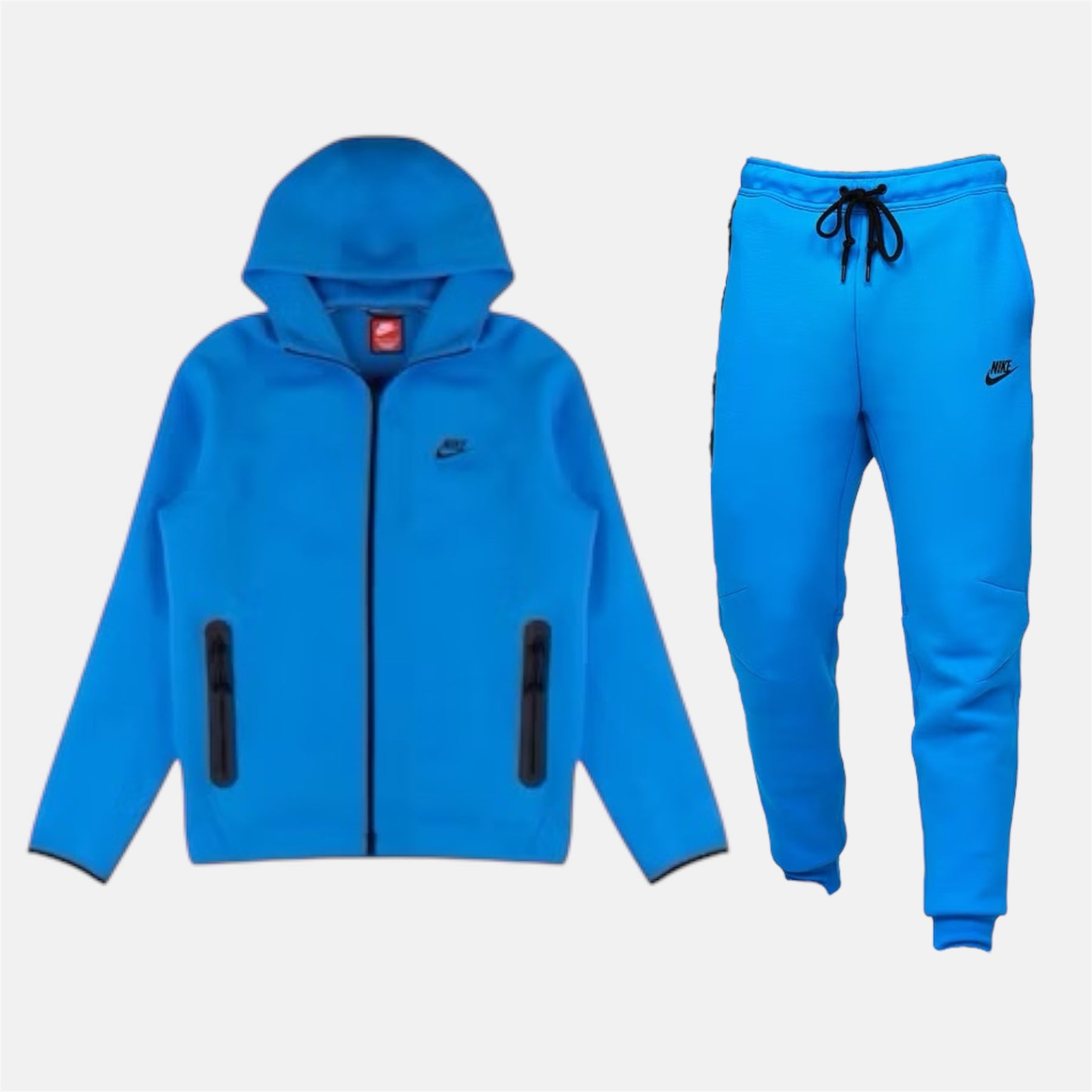 Nike Tech Fleece Set - Light Photo Blue (4th Gen - New Season) - No Sauce The Plug