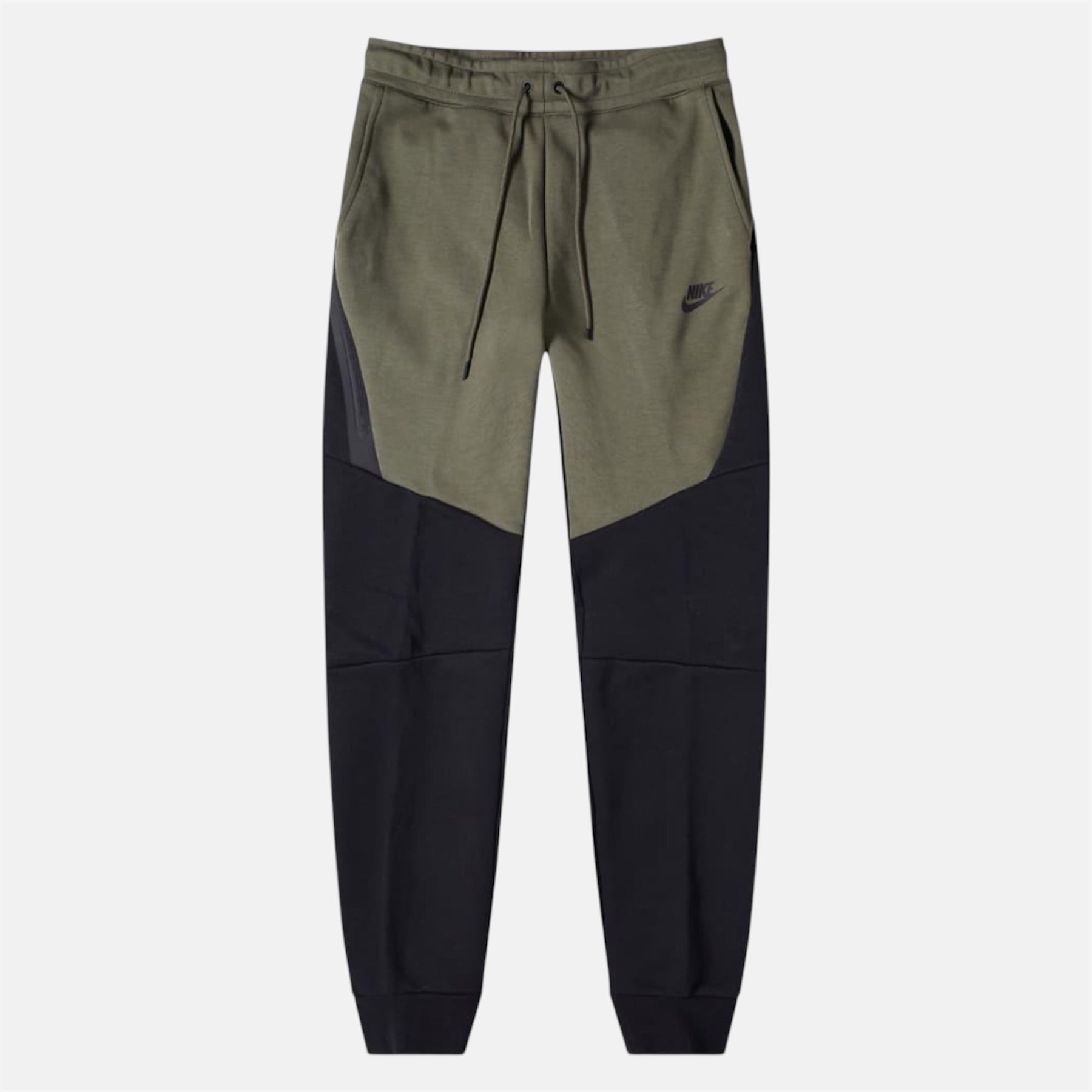 Nike Tech Fleece Joggers - Black & Khaki (2nd Gen - Old Season)