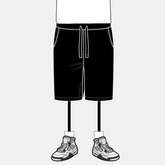 the lengthy shorts - black - No Sauce The Plug