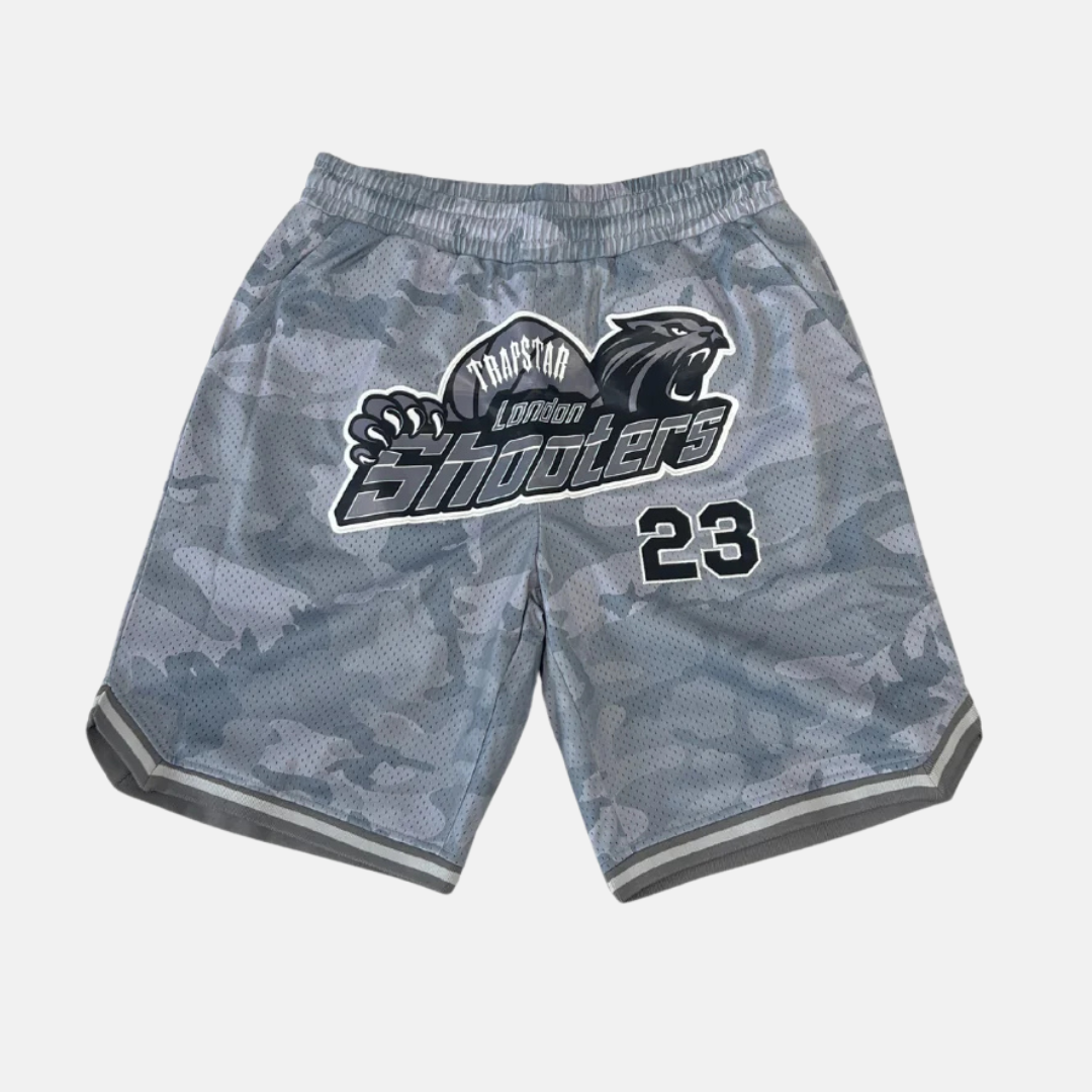 Trapstar Shooters Basketball Shorts - Grey Camo