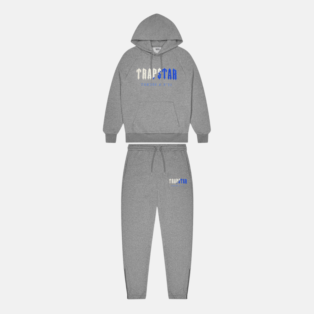 Trapstar Chenille Decoded Tracksuit - Grey/Blue