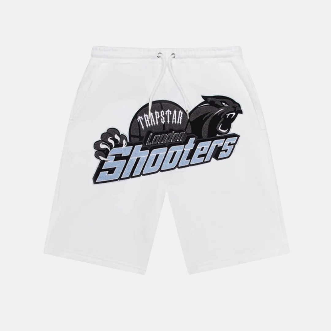 Trapstar Chenille Shooters Shorts - White/Blue