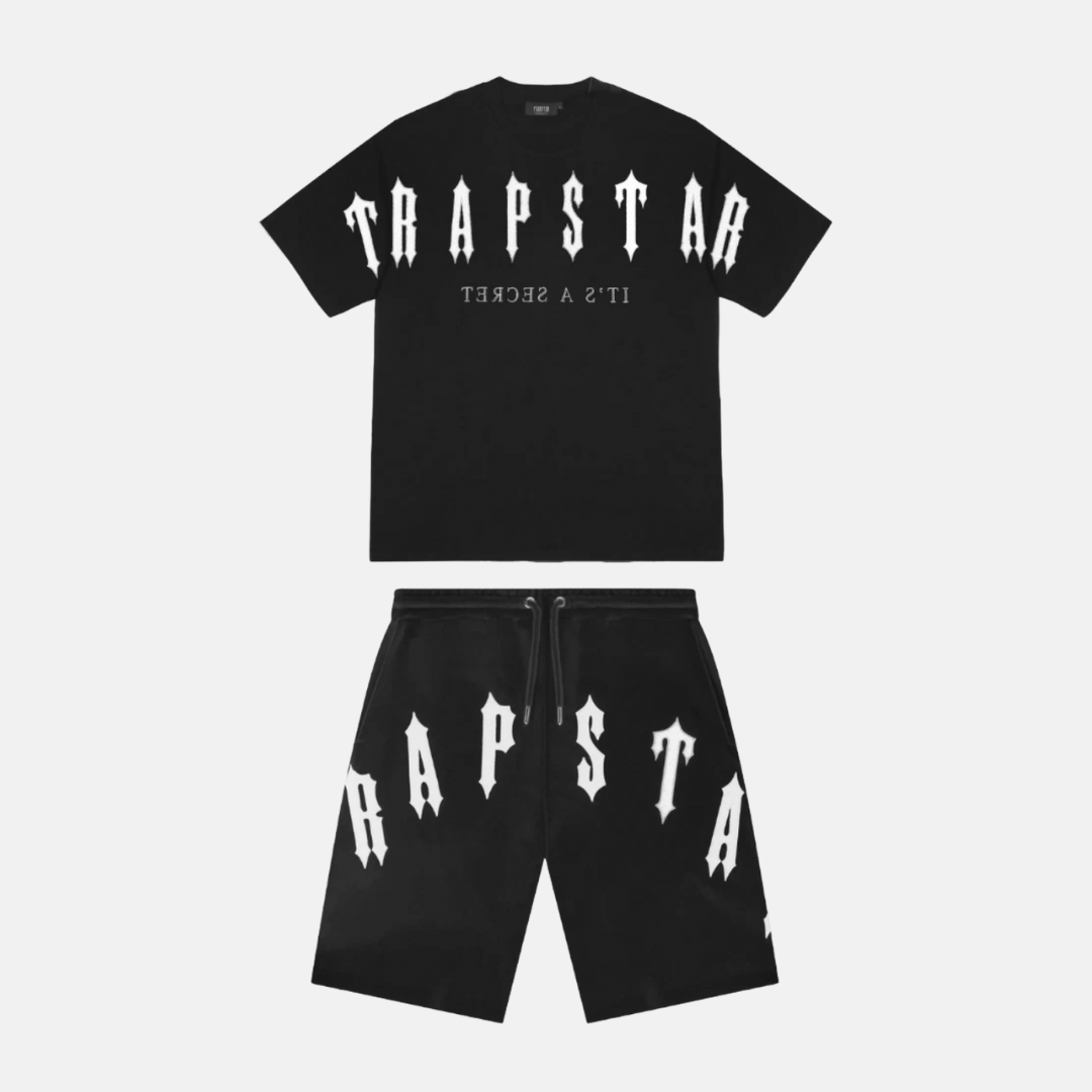 Trapstar Arched Irongate 2.0 Short Set - Black/White - No Sauce The Plug
