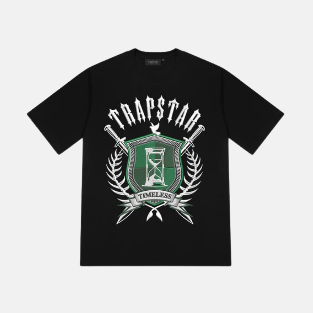 Trapstar x Davido Timeless Tee - Black/Green - No Sauce The Plug