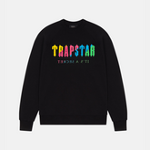 Trapstar Chenille Decoded Crewneck - Black Candy Flavours - No Sauce The Plug