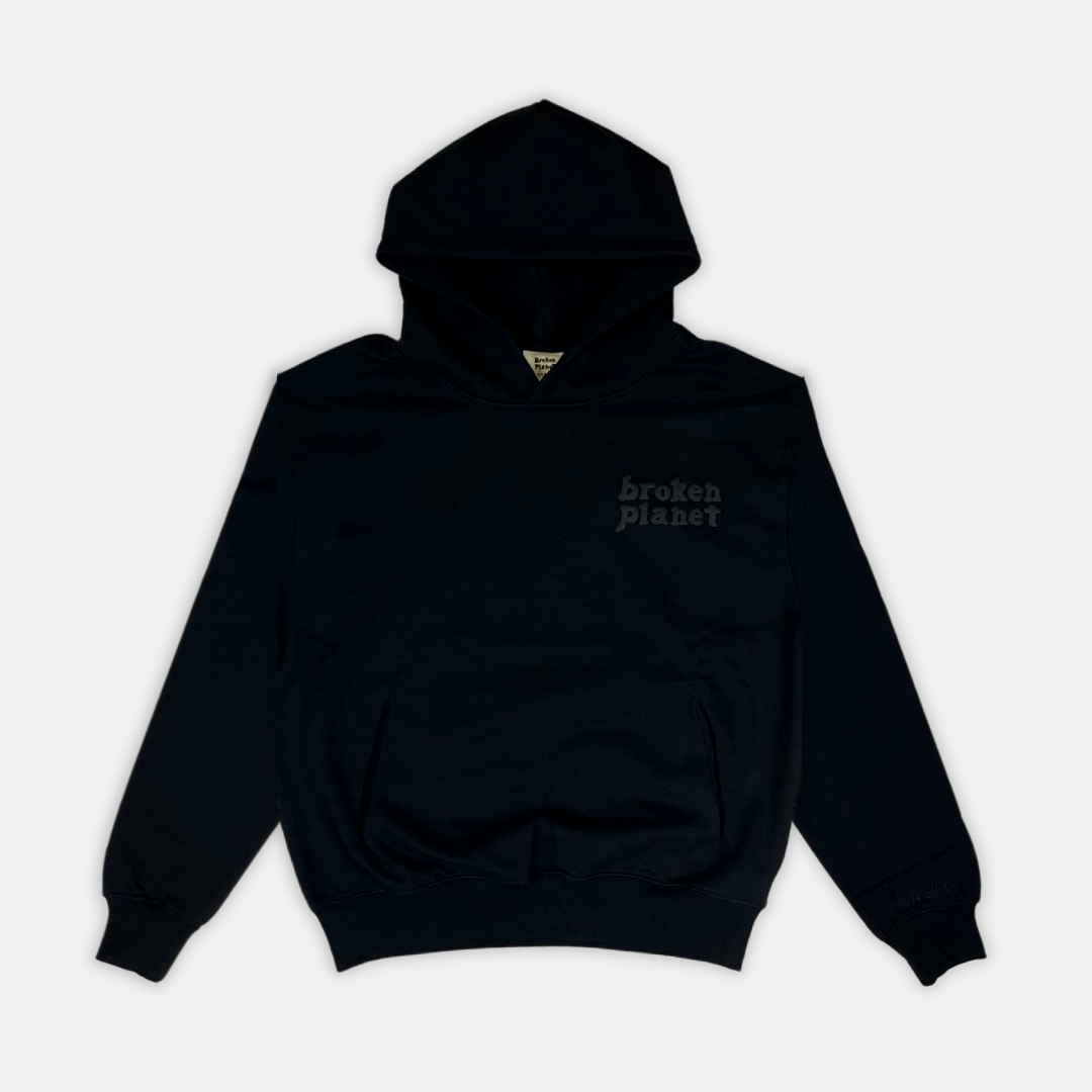 Broken Planet Basics Hoodie - Midnight Black - No Sauce The Plug