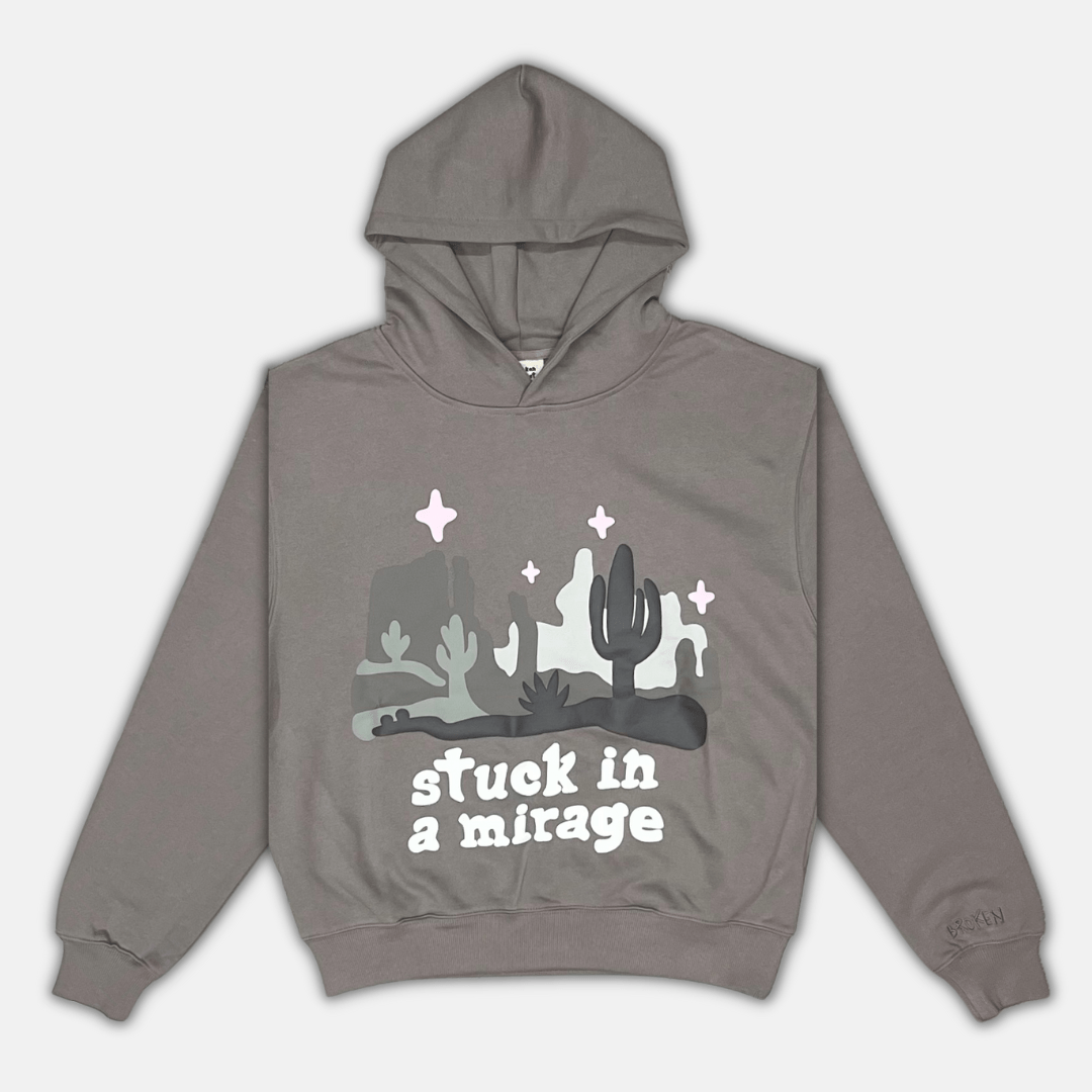 Broken Planet Hoodie - Stuck in a Mirage - Taupe - No Sauce The Plug