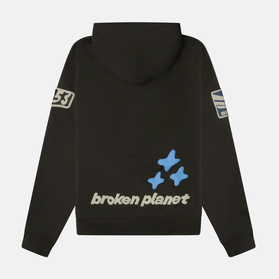Broken Planet Escape To The Future Hoodie - Soot Black - No Sauce The Plug