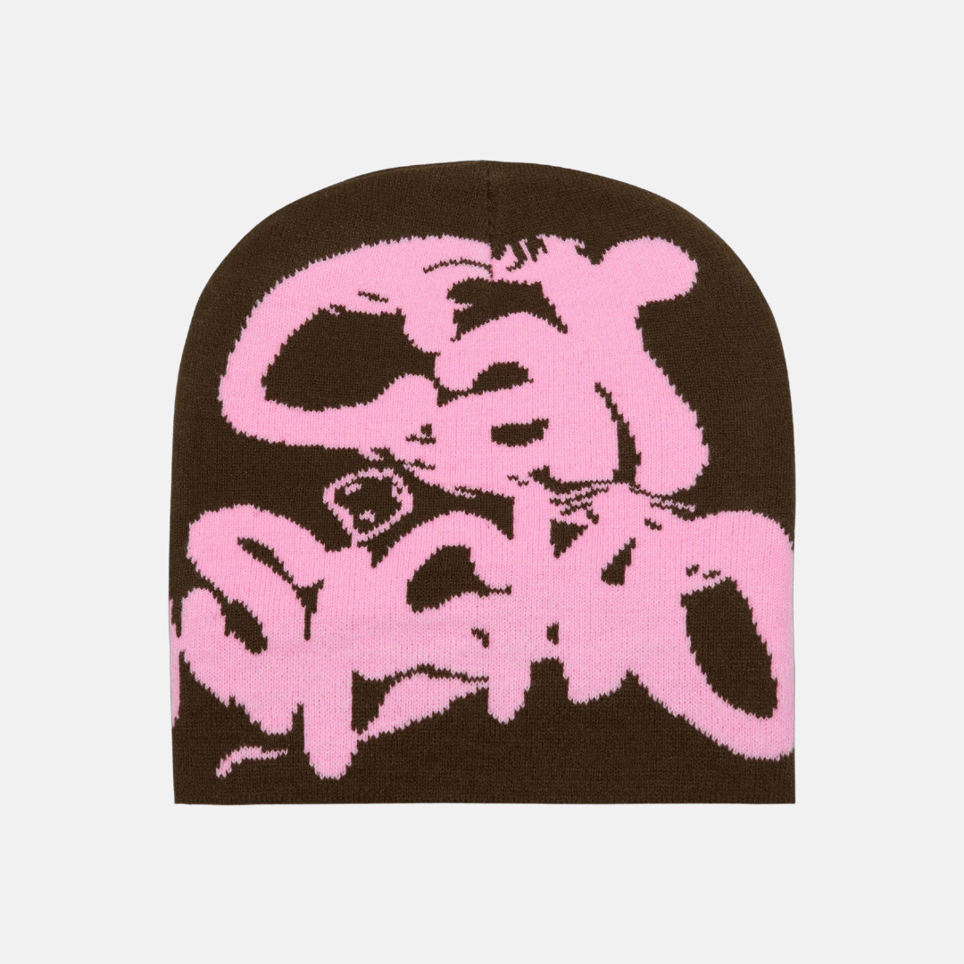 Carsicko World beanie - Brown/Pink - No Sauce The Plug