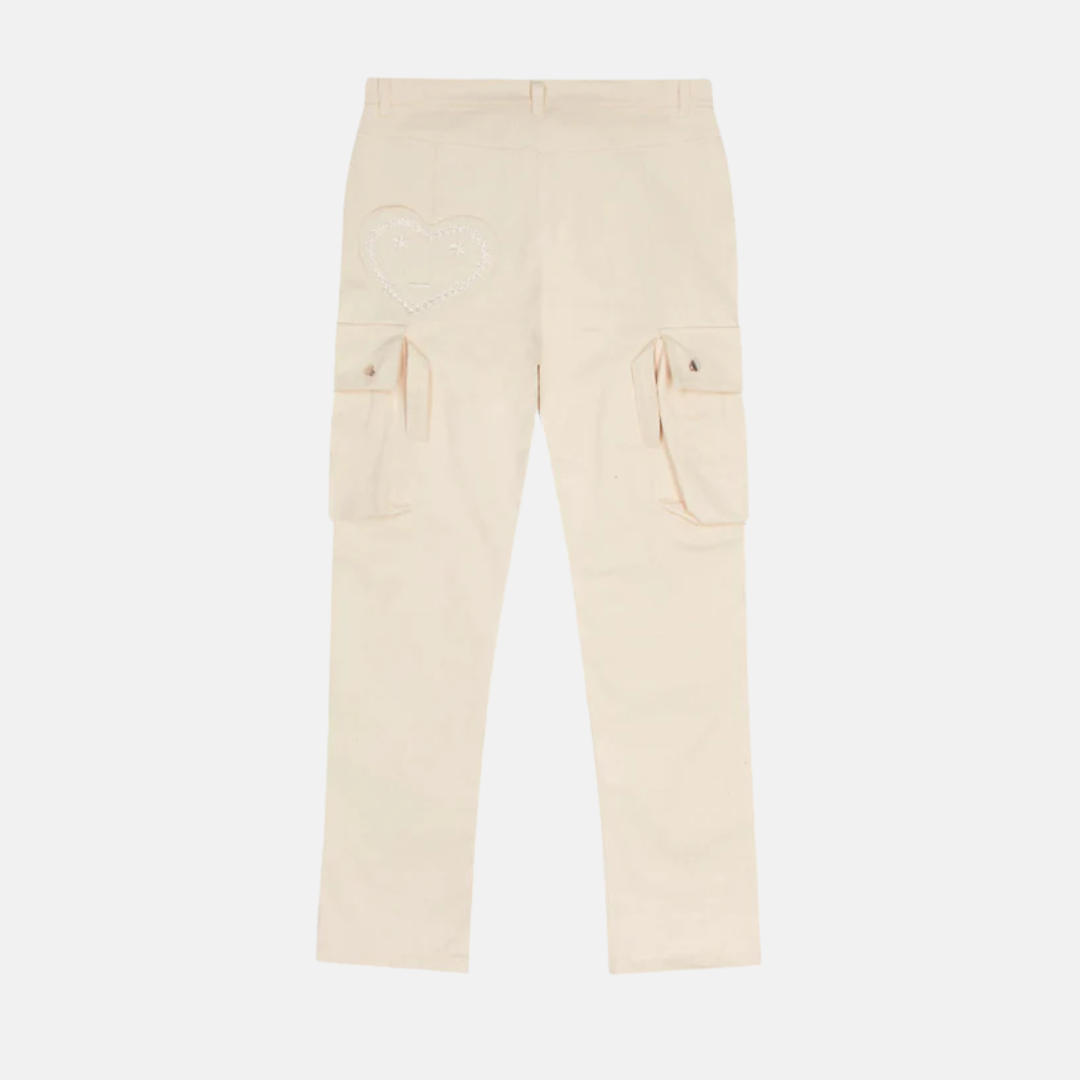 Carsicko Heart Logo Pants- Cream