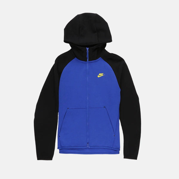 Nike Tech Fleece Hoodie Black, Blue Yellow (2nd Gen Old Season)