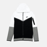 Nike Tech Fleece Hoodie - White, Black & Grey (3rd Gen) - No Sauce The Plug