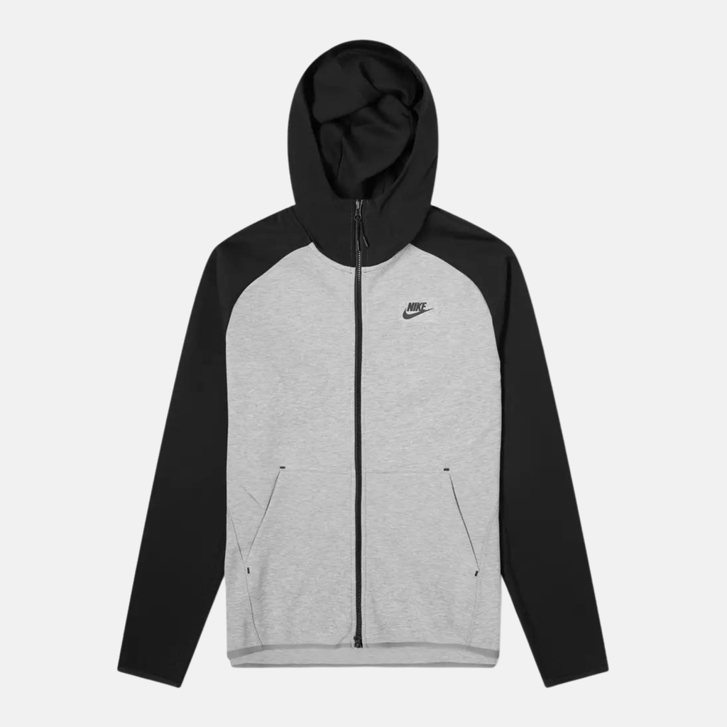 Nike Tech Fleece Hoodie Black Light Grey 2nd Gen Old Season No Sauce The Plug