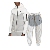 Refurb Nike Tech Fleece Set - White, Grey & Neon (3rd Gen) - No Sauce The Plug