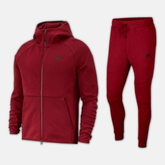 Nike Tech Fleece Set - Dark Red Set (2nd Gen) - No Sauce The Plug
