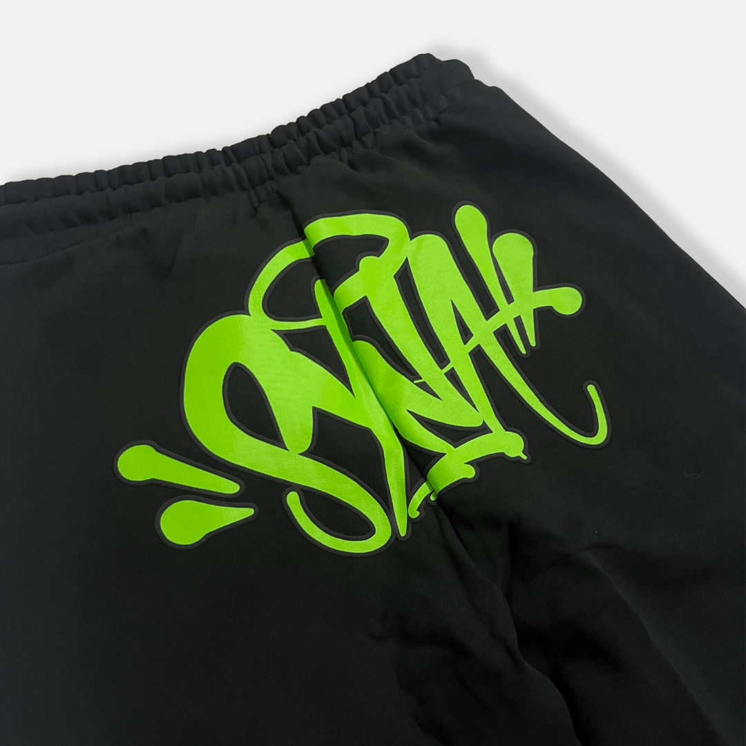Syna Logo Tracksuit - Black / Green - No Sauce The Plug