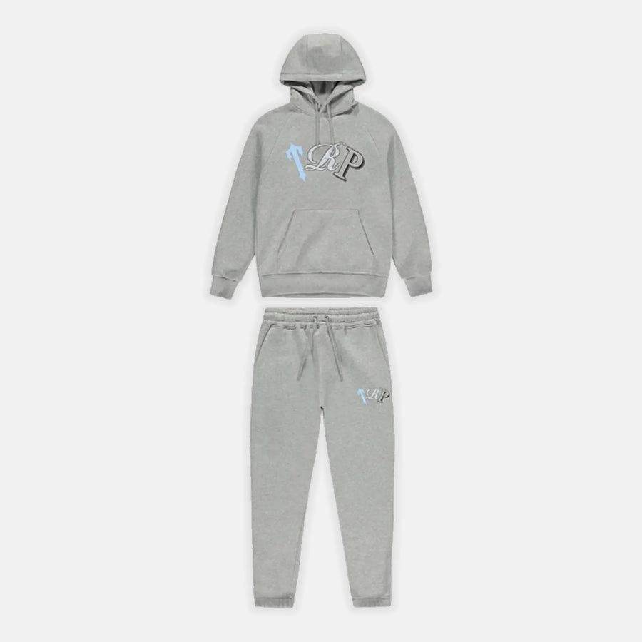 Trapstar TRP Hooded Tracksuit - Grey/Ice Blue