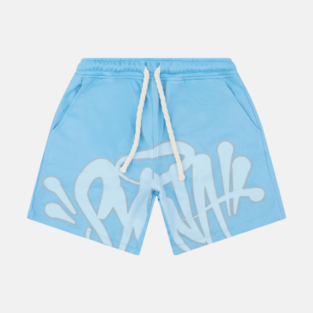 Syna T-shirt & Shorts Logo Set - Blue - No Sauce The Plug