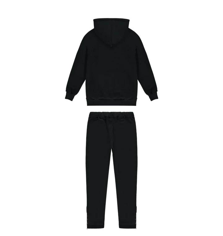 Trapstar Black Revolution Chenille Decoded Hooded Tracksuit - No Sauce The Plug