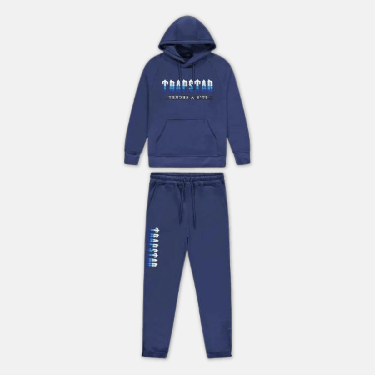 Trapstar Chenille Decoded 2.0 Hooded Tracksuit - Navy Ice Flavours - No Sauce The Plug