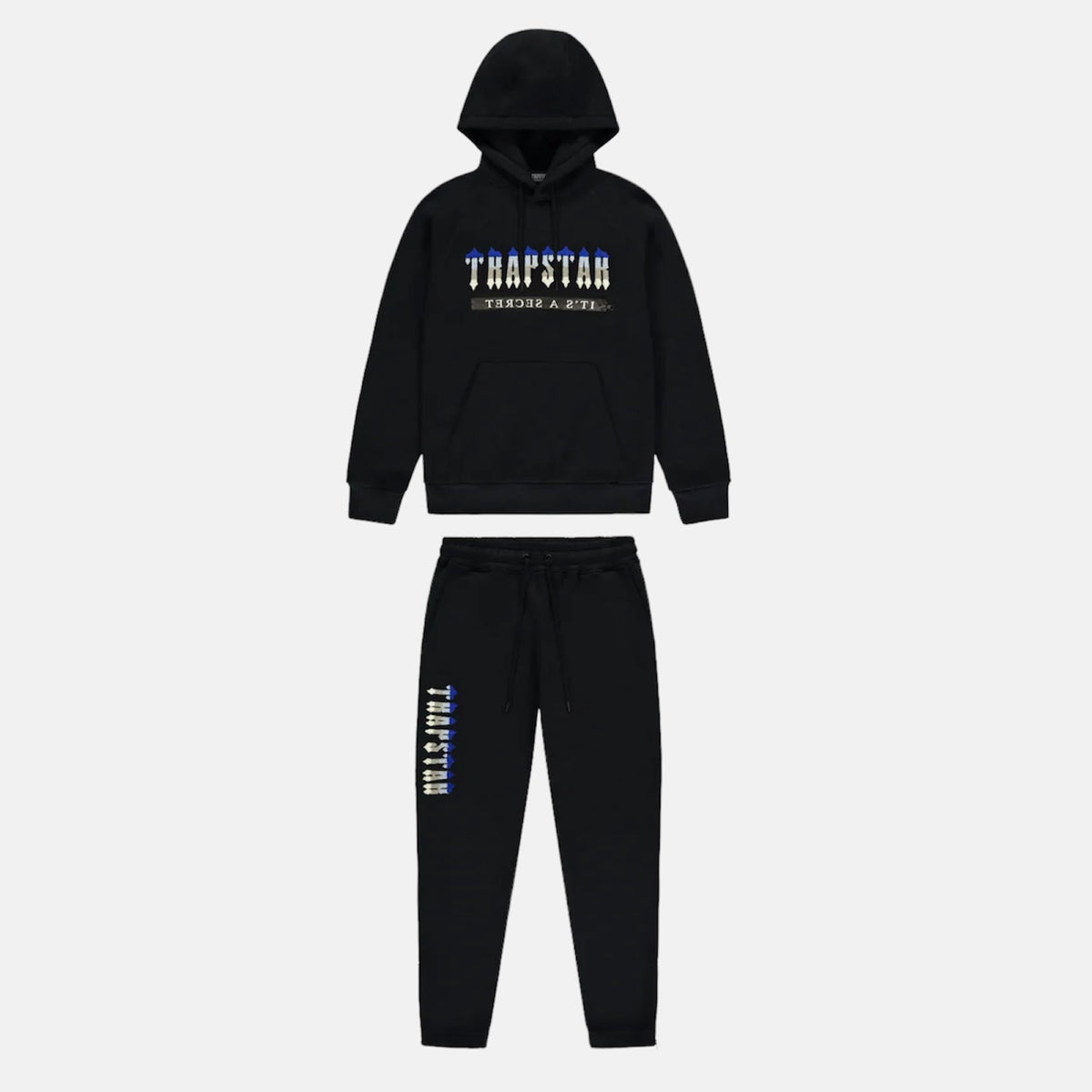 Trapstar Chenille Decoded 2.0 Hooded Tracksuit - Black Ice Edition - No Sauce The Plug