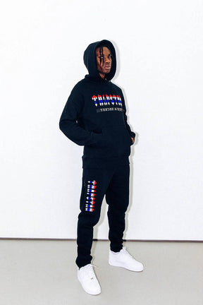 Trapstar Chenille Decoded 2.0 Hooded Tracksuit - Black Revolution - No Sauce The Plug