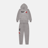 Trapstar Chenille Decoded 2.0 Hooded Tracksuit - Grey/red - No Sauce The Plug