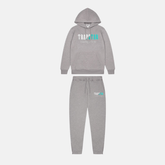 Trapstar Chenille Decoded Tracksuit - Grey/Teal Edition - No Sauce The Plug