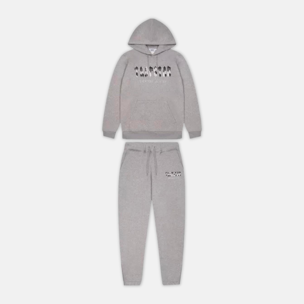 Trapstar Chenille Decoded Tracksuit - Grey/White Camo - No Sauce The Plug