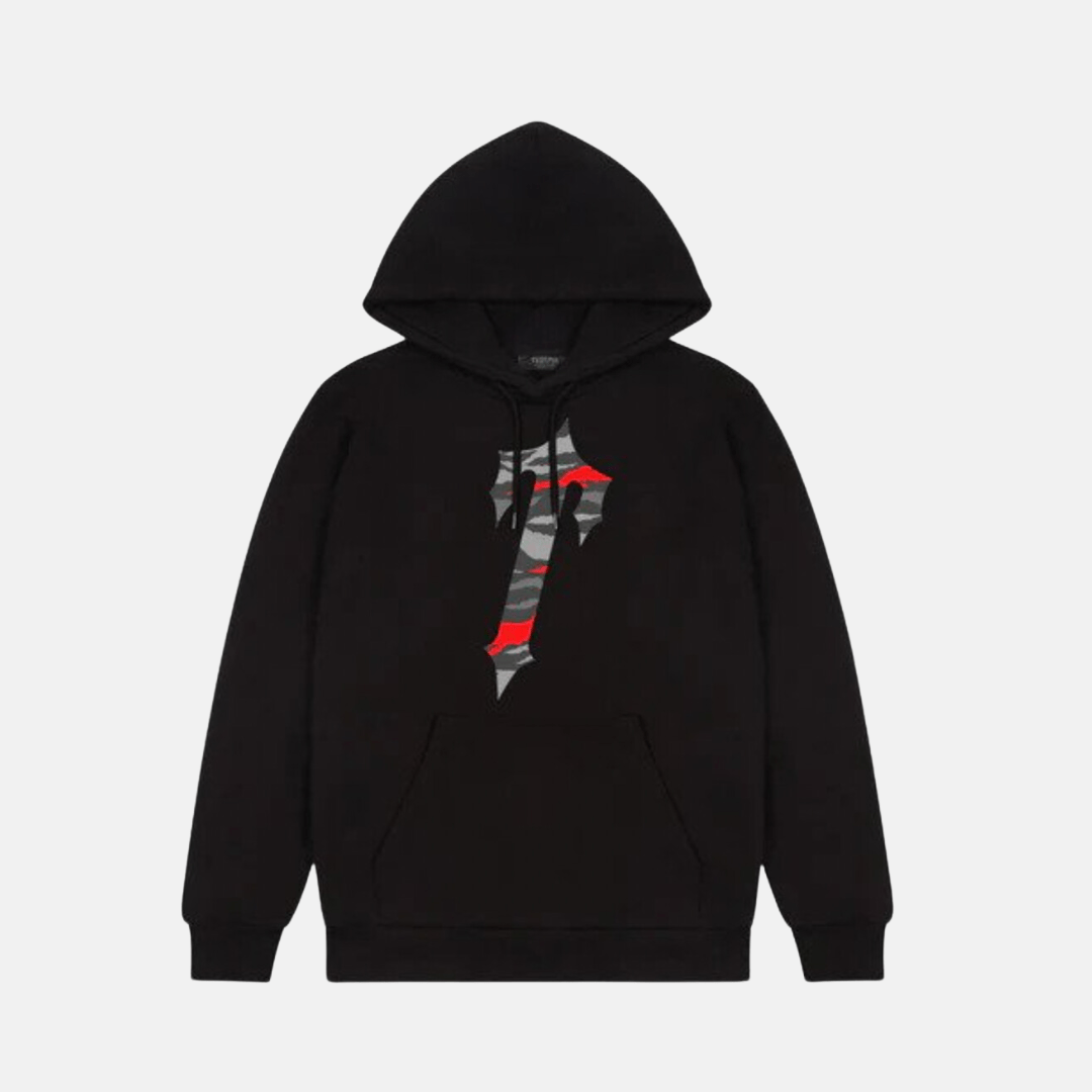 Trapstar Decoded All Terrain Hoodie - Black/Red Camo - No Sauce The Plug