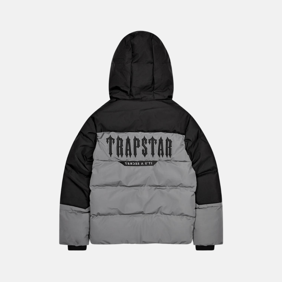 Trapstar Decoded AW23 Puffer - Black/Grey - No Sauce The Plug