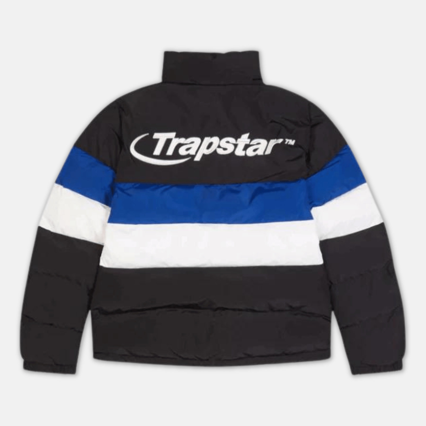 Trapstar Hyperdrive Puffer Jacket - Black/Blue/White - No Sauce The Plug