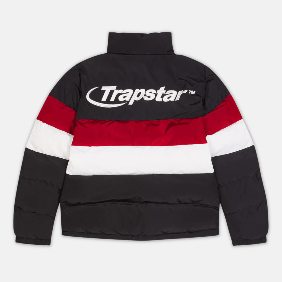 Trapstar Hyperdrive Puffer Jacket - Black/Red/White - No Sauce The Plug