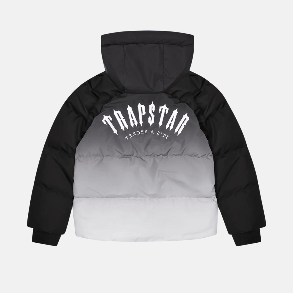 Trapstar Irongate Hooded Puffer AW23 Jacket - Black Gradient | No 